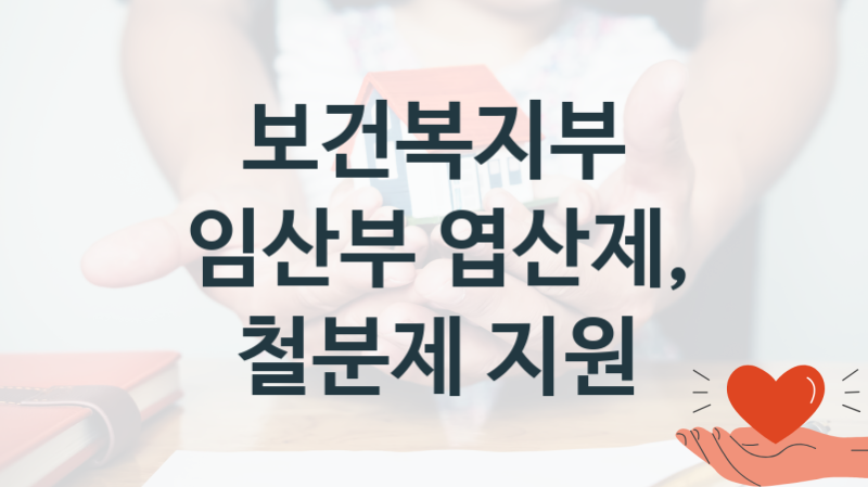 보건복지부 “임산부 엽산제, 철분제 지원” 복지 지원혜택 신청방법과 구비서류