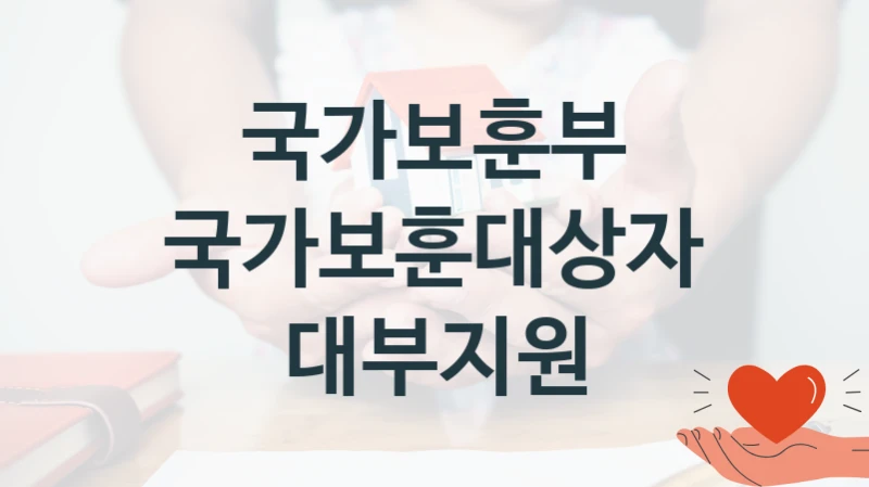 국가보훈부 정책, 국가보훈대상자 대부지원, 자격 조건과 일정