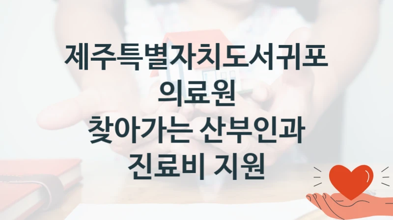 제주특별자치도서귀포의료원, 찾아가는 산부인과 진료비 지원 지원 정책, 신청 방법과 자격 조건