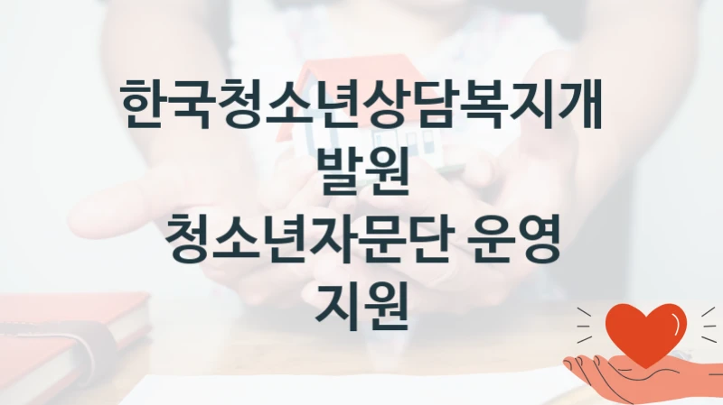 한국청소년상담복지개발원
청소년자문단 운영 지원