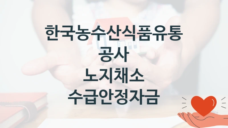 한국농수산식품유통공사 “노지채소 수급안정자금” 신청 주요 정보 – 지원 요건과 필요 서류