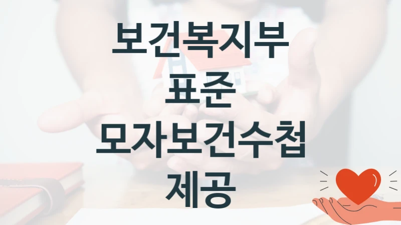보건복지부
표준 모자보건수첩 제공