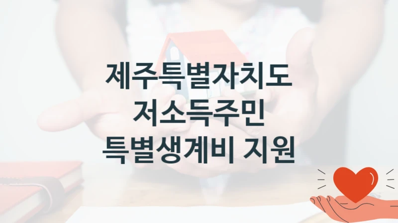 제주특별자치도
저소득주민 특별생계비 지원