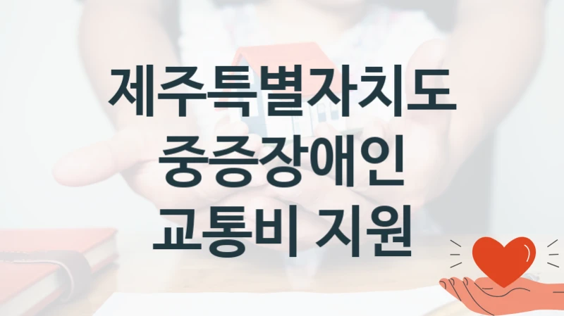 제주특별자치도
중증장애인 교통비 지원