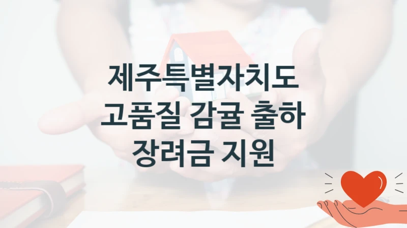 “고품질 감귤 출하 장려금 지원” 복지 혜택 자격 심사 및 접수 일정 – 제주특별자치도 지원 정책