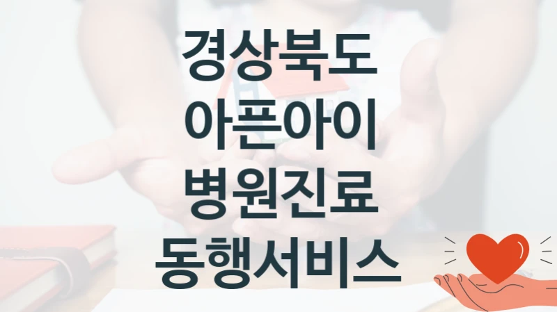 경상북도
아픈아이 병원진료 동행서비스