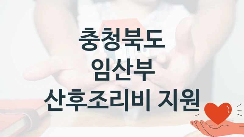 충청북도
임산부 산후조리비 지원