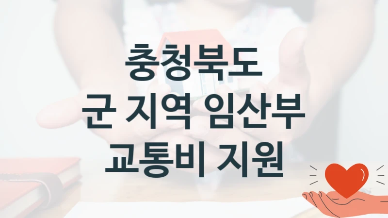 충청북도
군 지역 임산부 교통비 지원