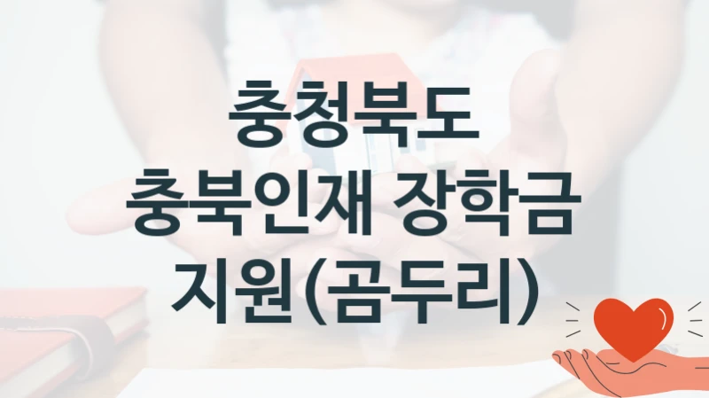 충청북도 “충북인재 장학금 지원(곰두리)” 신청 필수 정보 – 접수 마감일과 신청 절차
