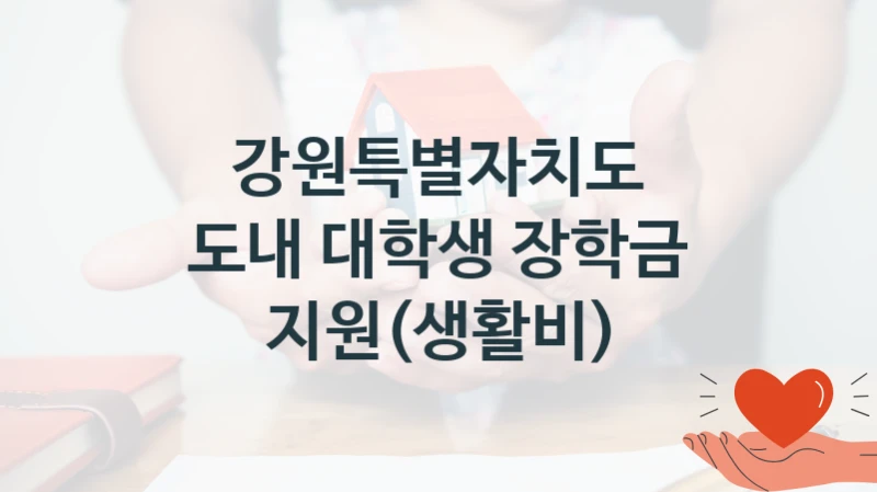 강원특별자치도
도내 대학생 장학금 지원(생활비)