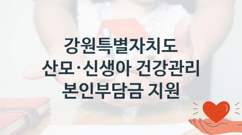강원특별자치도
산모·신생아 건강관리 본인부담금 지원