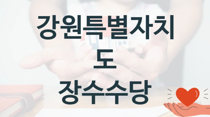 “장수수당” 강원특별자치도 복지지원 혜택 – 신청 방법과 구비 서류