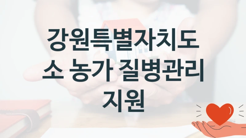 강원특별자치도 “소 농가 질병관리 지원” 지원사업 자격 조건과 신청 일정
