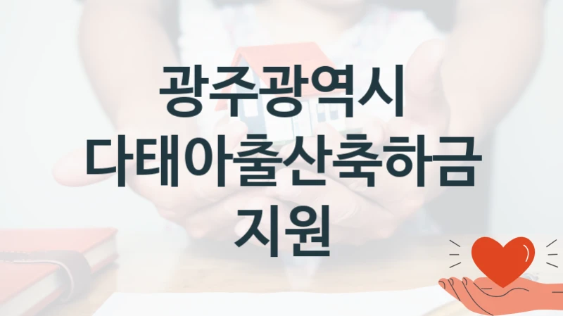 광주광역시
다태아출산축하금 지원
