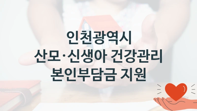 인천광역시
산모·신생아 건강관리 본인부담금 지원