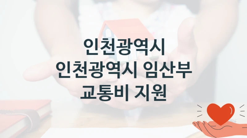 인천광역시
인천광역시 임산부 교통비 지원