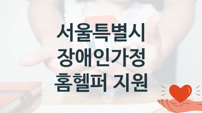 서울특별시
장애인가정 홈헬퍼 지원