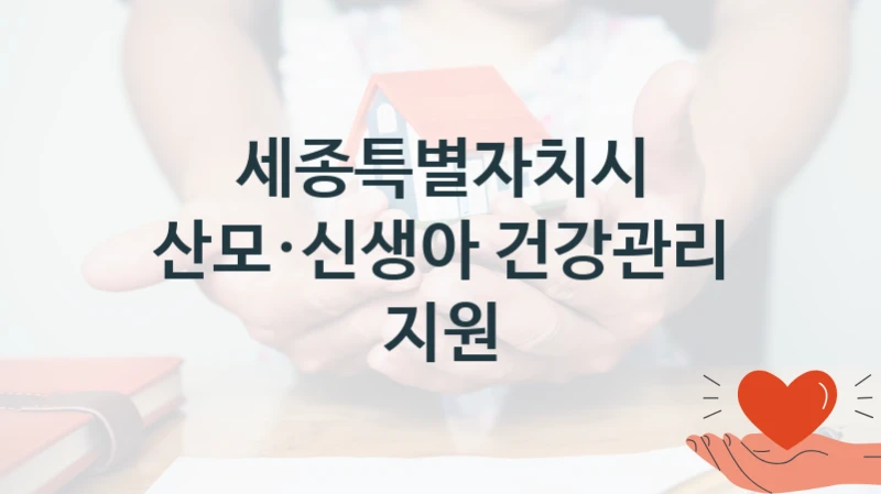 세종특별자치시
산모·신생아 건강관리 지원