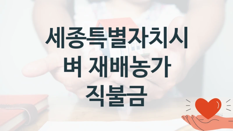 세종특별자치시
벼 재배농가 직불금