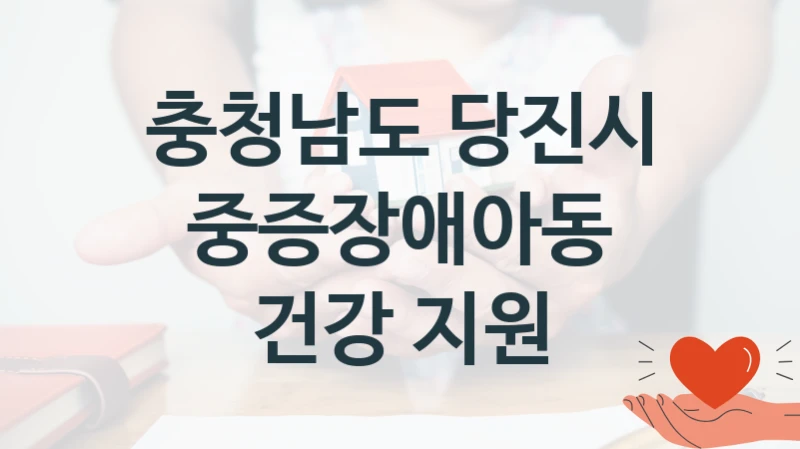 충청남도 당진시
중증장애아동 건강 지원