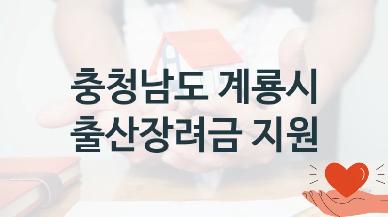 충청남도 계룡시
출산장려금 지원