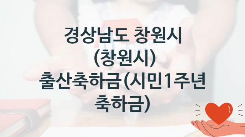 경상남도 창원시
(창원시) 출산축하금(시민1주년 축하금)
