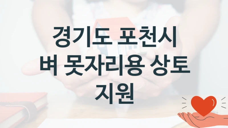 경기도 포천시
벼 못자리용 상토 지원