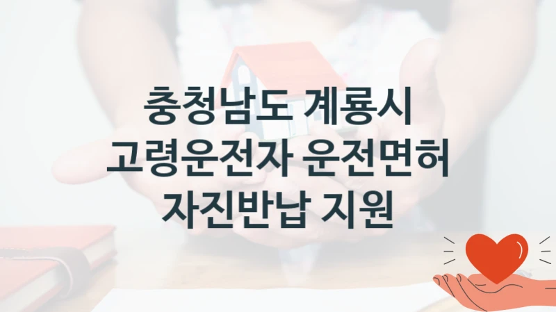 충청남도 계룡시
고령운전자 운전면허 자진반납 지원